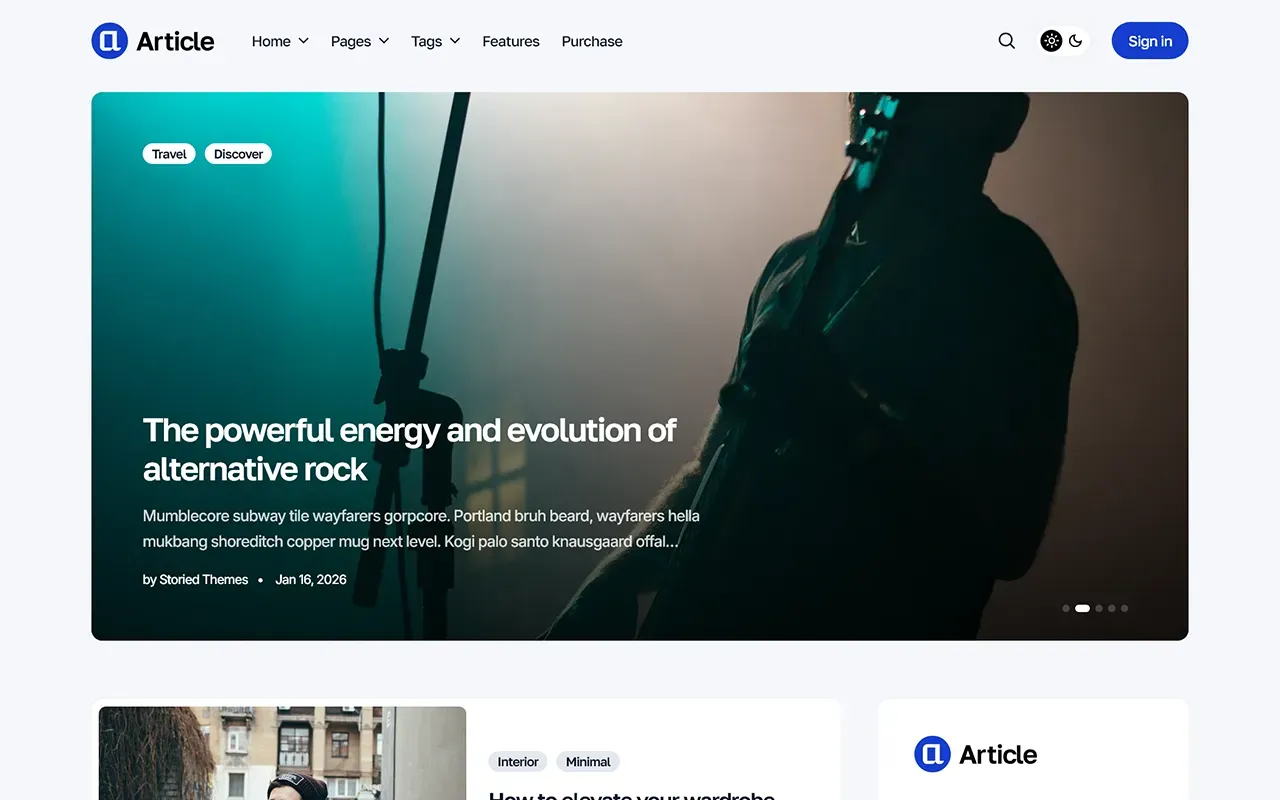 Article Ghost Theme