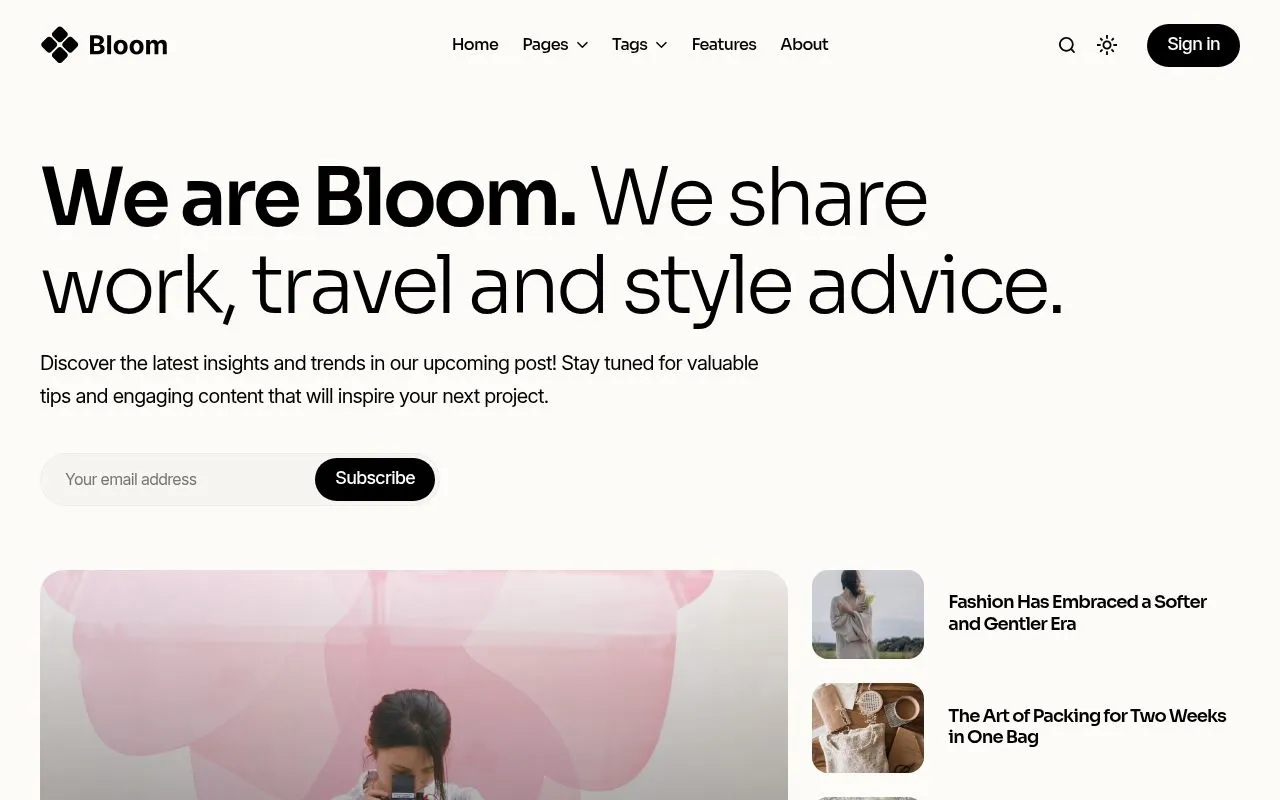 Bloom Ghost Theme
