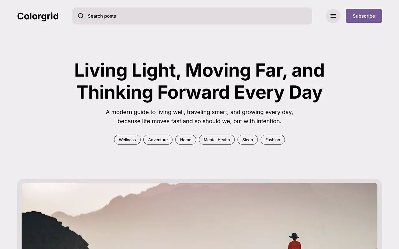 Colorgrid Ghost Theme