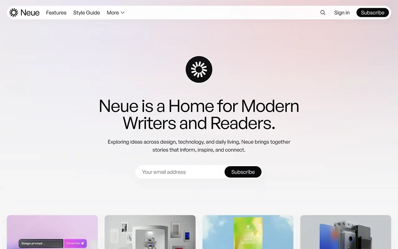 Neue Ghost Theme