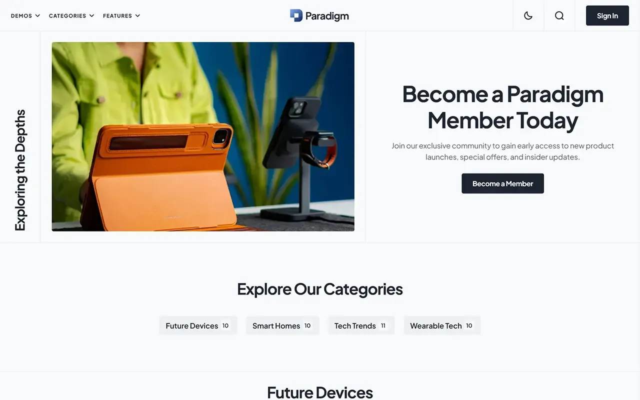 Paradigm Ghost Theme