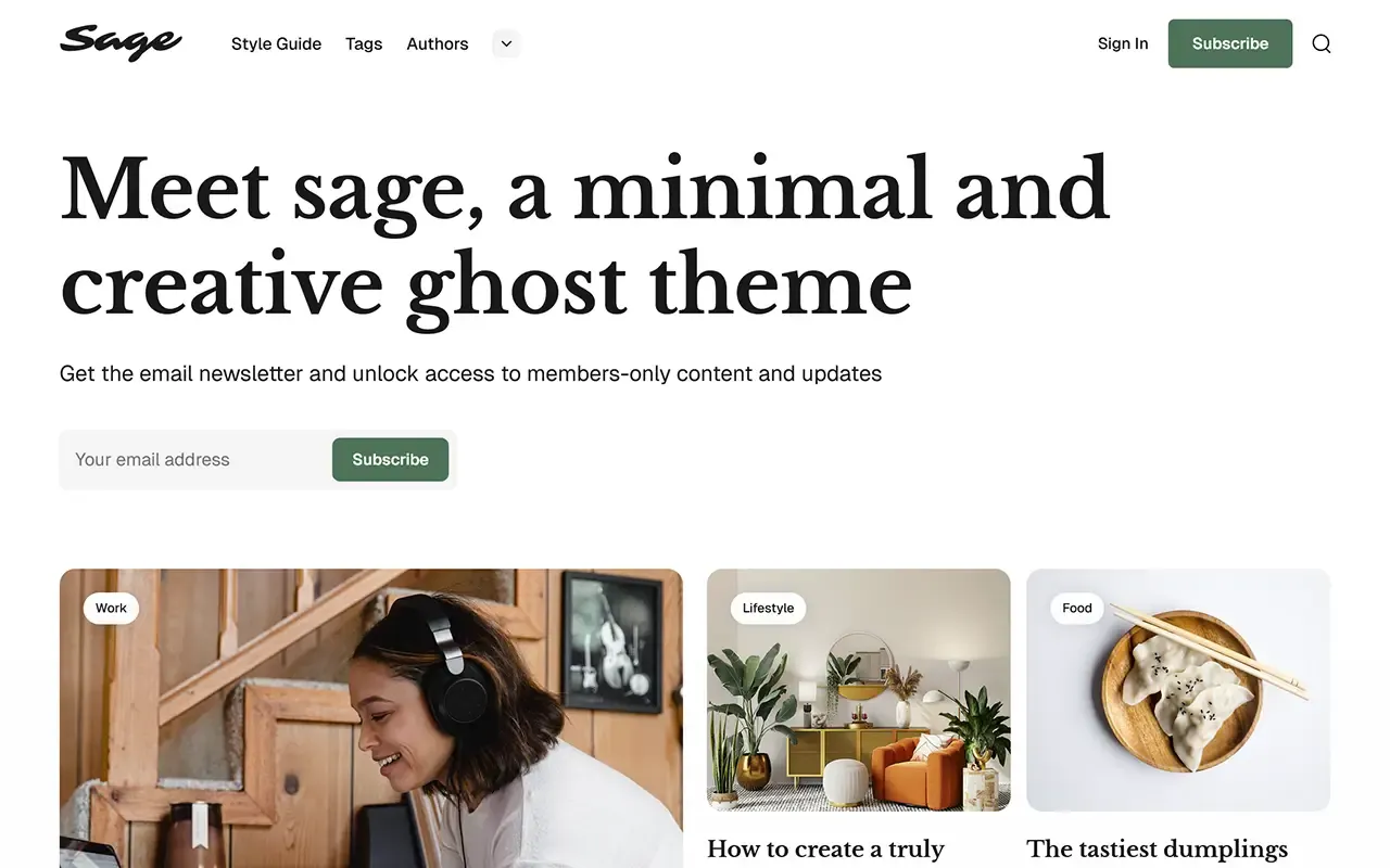 Sage Ghost Theme